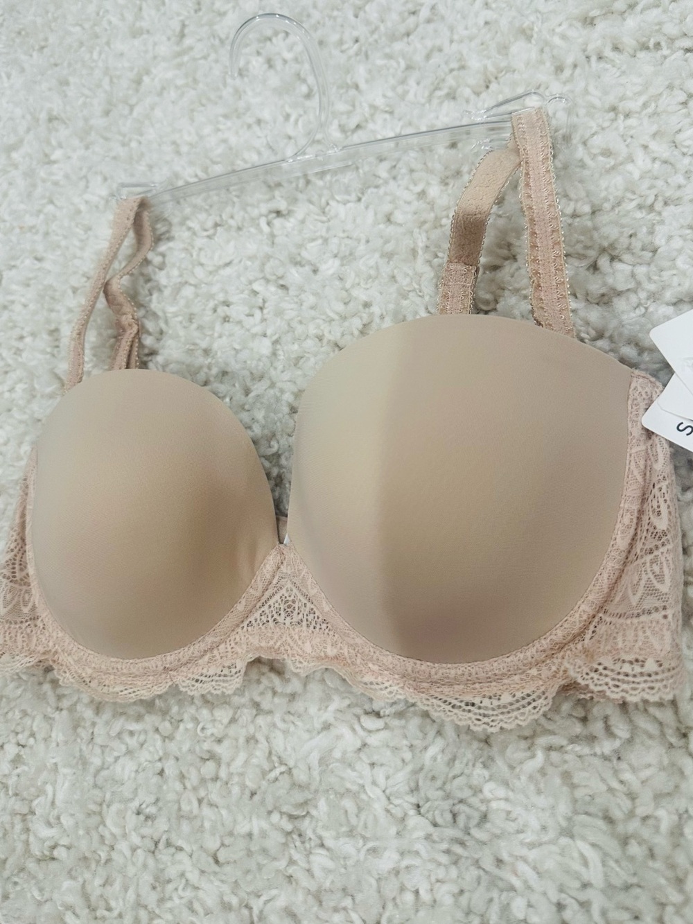 Simone Perele Beige Karma Strapless Lace-Trim Bra Size 34C NWT - Picture 3 of 6
